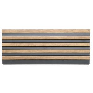 Painel Ripado De Poliestireno 12,2 Cm X 2,85 Unidades - Black Sucupira