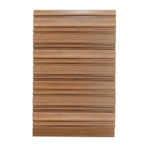 Painel Ripado De Poliestireno 12,2 Cm X 2,85 Unidades - Mogno