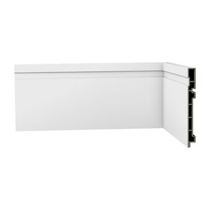 Rodapé R7 Frisado Smart 150x18mm 2.4m Branco