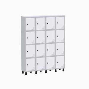 Roupeiro Aço Light 4v 16 Portas Gr304-16 Cinza Branco
