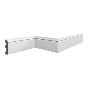 Kit Com 10 Barras Rodapé De Poliestireno 8cm X 13mm X 2m Cf11 Hd Homestar 20m Branco