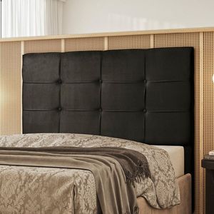 Cabeceira Para Cama De Casal 140 Cm - Safira Preto