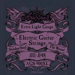 Encordoamento Para Guitarra Extra Leve Flatw .011 Ags900xl Aria Pro Ii
