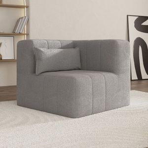 Sofá Modular Canto Easybox Cabecasa Madeiramadeira Cinza Claro