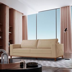 Sofá Roma 3 Lugares Linho 2,20cm X 90cm X 85cm Bege