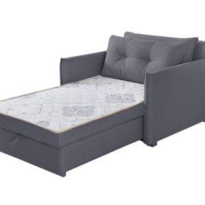 Sofá Cama Montreal Solteiro 95cm X 90cm Chumbo