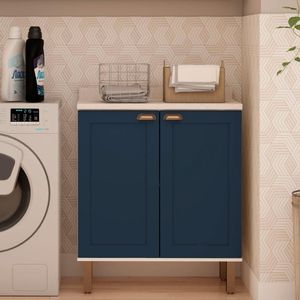 Balcão Azul 100% Mdf Iluminata