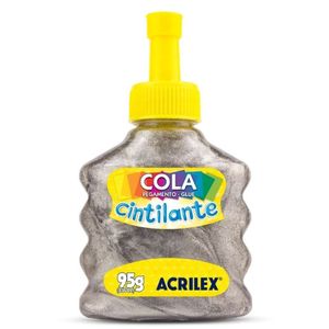 Cola Cintilante 95g - Acrilex Prata