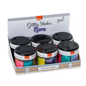 Glitter Shaker Neon 6 Cores - 60g - Brw