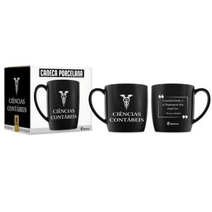 Caneca De Porcelana Uni Cursos 300ml- Ciências Contábeis - Brasfoot