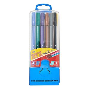Conjunto De Canetas Bismark Fine 12 Cores - Yes
