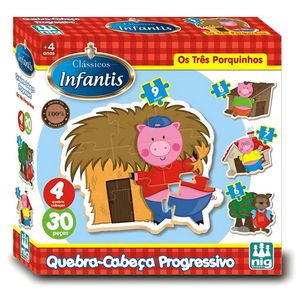 Puzzle Progressivo - Os Três Porquinhos - Nig Brinquedos