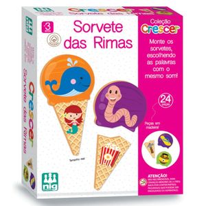 Jogo Sorvete Das Rimas Crescer - Nig Brinquedos