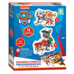 Puzzle Progressivo 36 Peças - Patrulha Canina - Nig Brinquedos