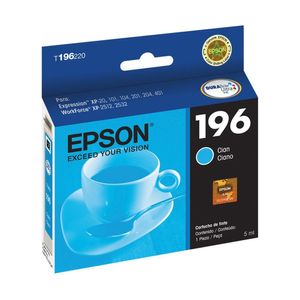 Cartucho De Tinta Epson T1963220 T196 Cyano | Xp101 Xp201 Xp214 Xp401 Xp411 Wf-2532