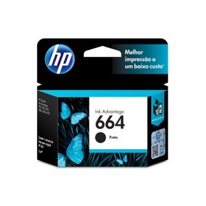 Cartucho De Tinta Hp 664 Preto F6v29ab F6v29a | 1115 4536 2136 3636 3836 3635 4676
