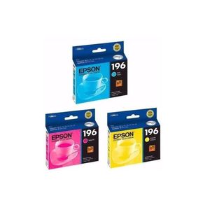 Cartucho De Tinta Epson T196 Kit 3 Cores| Xp101 Xp201 Xp214 Xp401 Xp411 Wf-2532