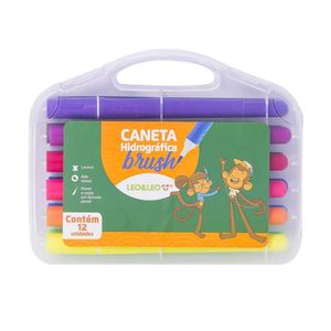 Caneta Hidrográfica Brush 12 Cores Leo&leo