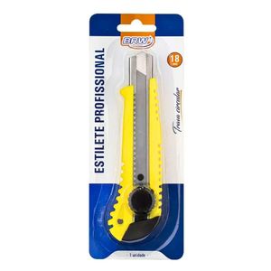 Estilete Profissional 18mm Com Trava De Segurança Es1802 Brw