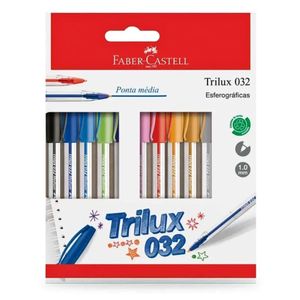 Caneta Esferográfica Trilux Com 10 Cores 20 Unidades Faber-castell