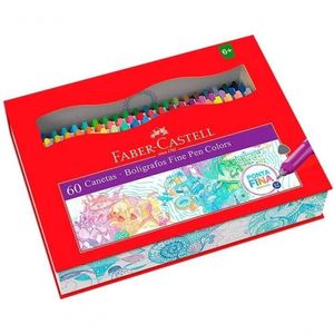 Caneta Fine Pen Colors Com 60 Cores Faber-castell