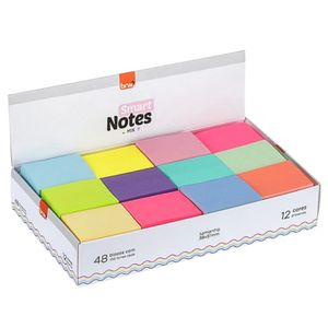 Caixa De Bloco Adesivo Smart Notes 12 Cores C-48 Unidades Brw