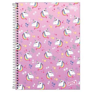Caderno Espiral Capa Dura Universitário Spice Feminino 192 Folhas 12 Matérias Tilibra Lilás