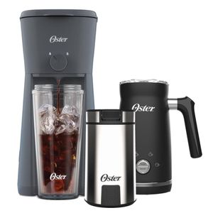 Kit Completo Café Gelado - Cafeteira - Espumador - Moedor Oster - 220V