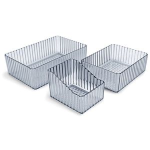Organizador De 3 Peças Transparente Jacki Design Branco