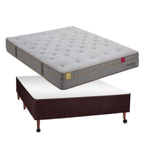 Conjunto Pikolin Equilibrium Box Castor Marrom Casal 138x188x70cm