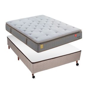 Conjunto Pikolin Bloom Box Castor Bege Casal 138x188x70cm