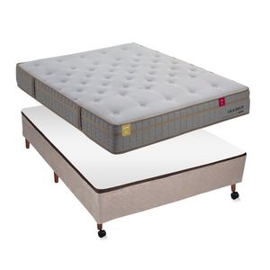 Conjunto Pikolin Equilibrium Box Castor Bege Casal 138x188x70cm