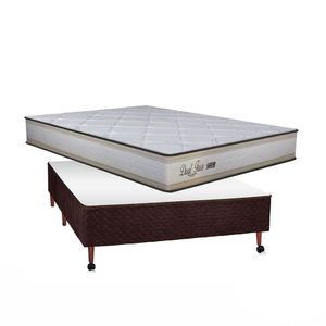 Conjunto Gazin Dual Face Box Castor Pocket Marrom Casal 138x188x067cm