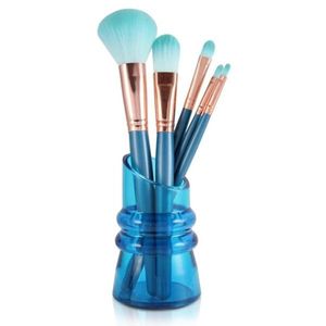 Kit Com 5 Pincéis Com Suporte Jacki Design Azul
