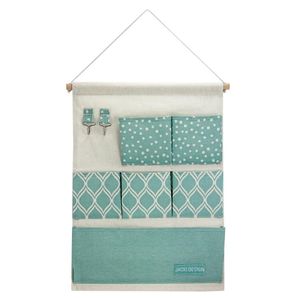 Organizador Porta Trecos P- Pendurar C- 6 Bolsos - Linha Loft Turquesa
