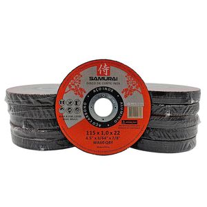 Kit 100 Discos De Corte Inox Fino 1mm Samurai 115x22mm 4 1/2