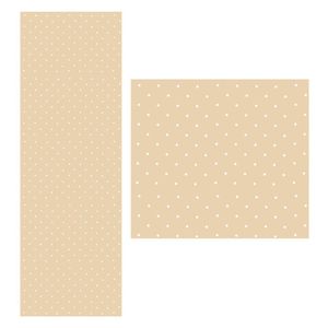 Papel De Parede Adesivo Bolinha Bege 1,5 Metros O Rolo Np359