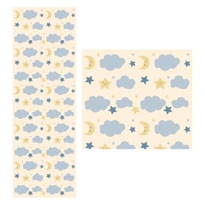 Papel De Parede Adesivo Nuvem 1,5 Metros O Rolo Np368