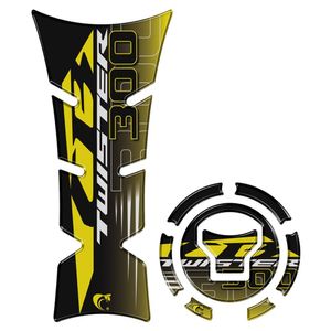 Adesivo Protetor Tanque E Bocal Moto Honda Twister 300 2023-2024 Amarelo Amarelo