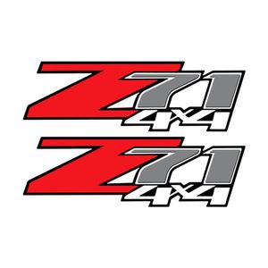 Par De Adesivos Chevrolet Z71 S10 Vermelho E Preto Lateral Vermelho
