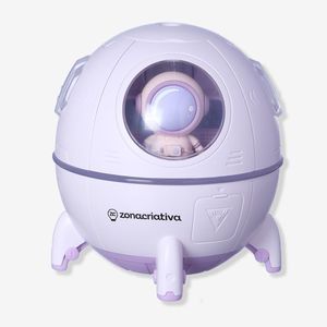 Luminária Umidificador Astronauta Rosa Zonacriativa