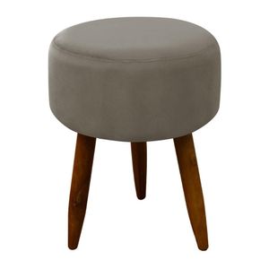Puff Decorativo Redondo Pé Palito Herrero Cappuccino