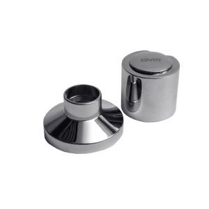 Kit 2 Acabamentos De Metal C40 Para Registro 1-2 Padrao Docol Civitt Cinza
