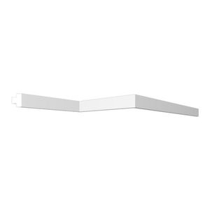 Kit Com 10 Barras Rodameio Versátil Up236 Perfil De Poliestireno Homestar 20m Branco