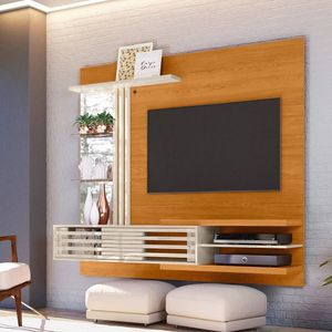 Painel Para Tv Até 55 Polegadas 2 Portas Frizz Supreme Cumaru Opala