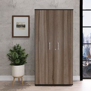 Armário Alto 02 Portas Pivotante Aa1600mx-31 Preto Walnut