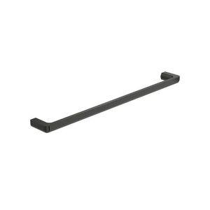 Kit Com 2 Toalheiro De Barra 600mm Titanium Moderno E Elegante Titanium Black