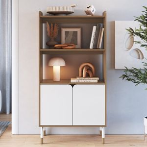 Armário Alto 2 Portas 80cm Home Office Flexus Hanover Branco