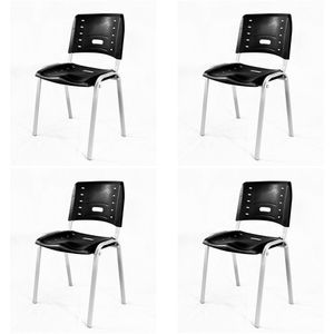 Cadeira Empilhável Elo 85cm X 54cm Preto