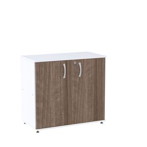 Armário Baixo 02 Portas Pivotante Ab700mx-32 Branco Walnut